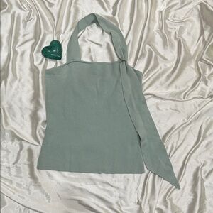 Elegant Green Sleeveless Top